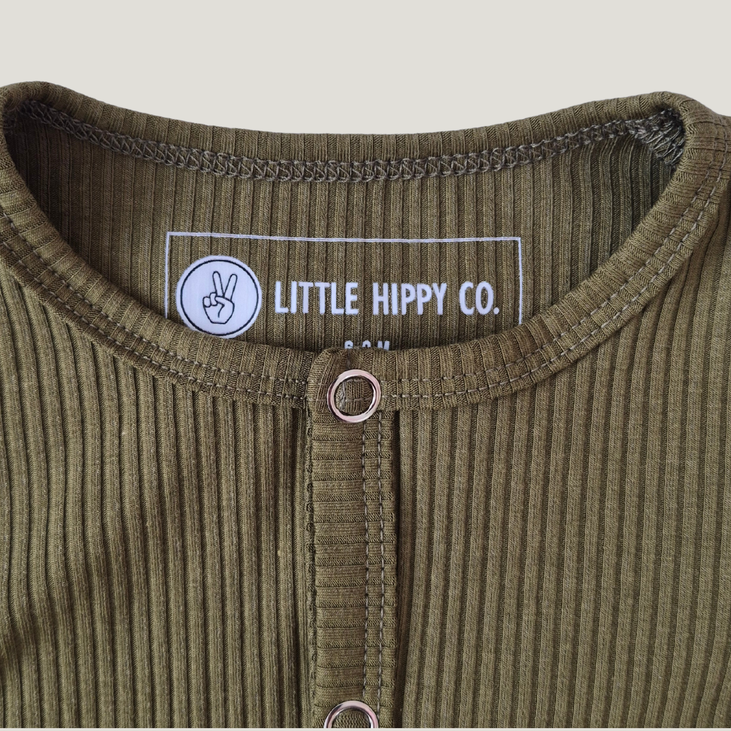 Little Hippy Adaptive Hip Dysplasia Pajama Lounger - Olive Green Ribbed