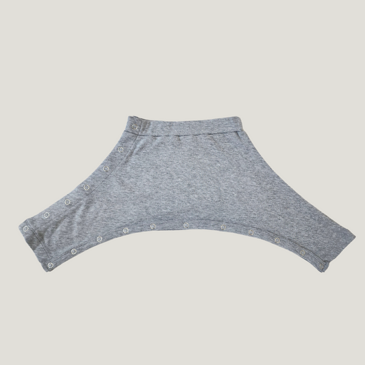 Little Hippy Co. custom hip dysplasia pants in light grey mix