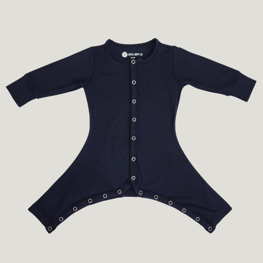 Little Hippy Co. Custom Hip Dysplasia Pajamas in Marine Navy