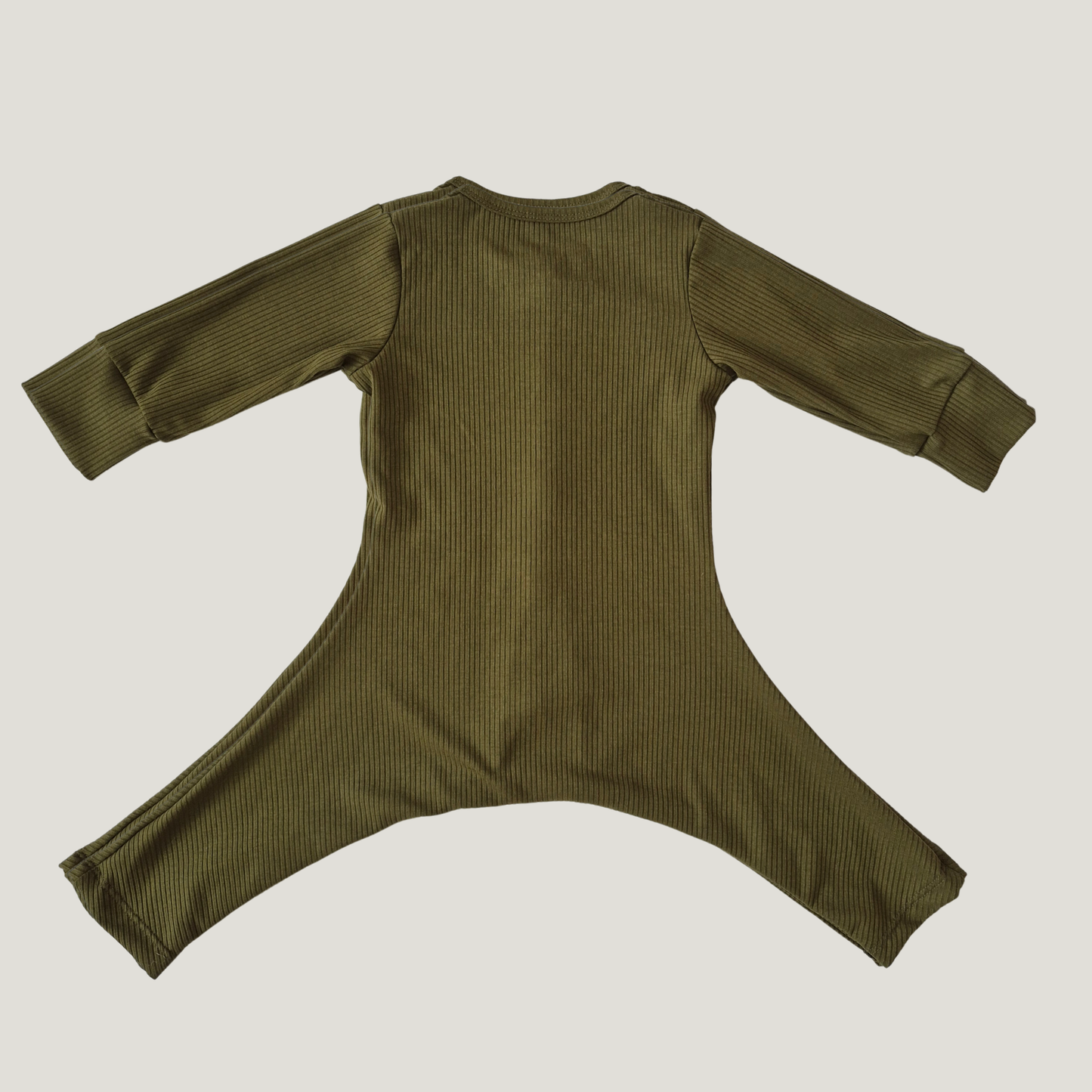 Little Hippy Adaptive Hip Dysplasia Pajama Lounger - Olive Green Ribbed