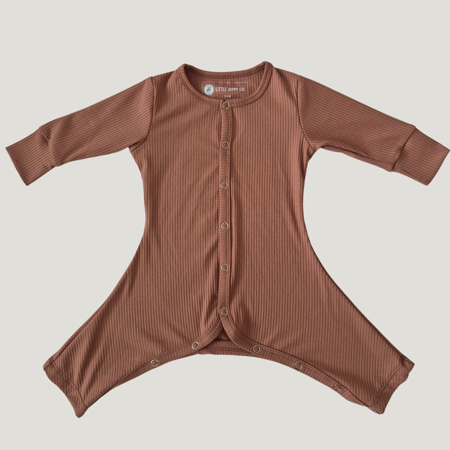 Little Hippy Adaptive Hip Dysplasia Pajama Lounger - Terracotta Ribbed