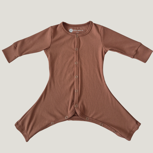 Little Hippy Adaptive Hip Dysplasia Pajama Lounger - Terracotta Ribbed